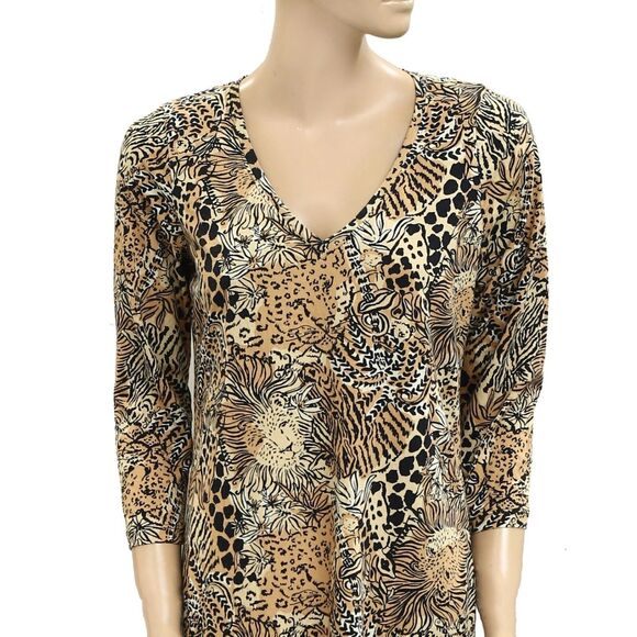 Lilly Pulitzer Tessa Tunic Mini Dress Animal Printed V Neck Cotton XL NEW 282302 - Picture 6 of 9